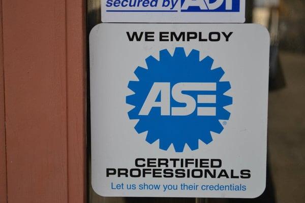 We have over 25 years of experience and all of our technicians are ASE certified.