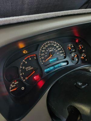 Rebuilt Instrument cluster reinstalled and operating.