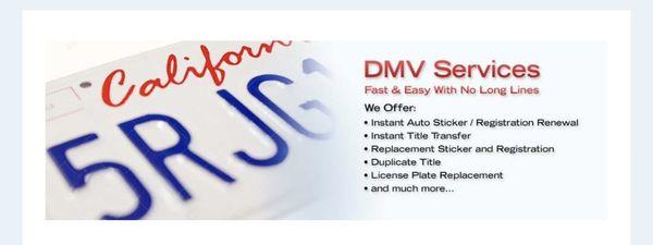 Get your auto registration services done here. We offer same day auto registration services!