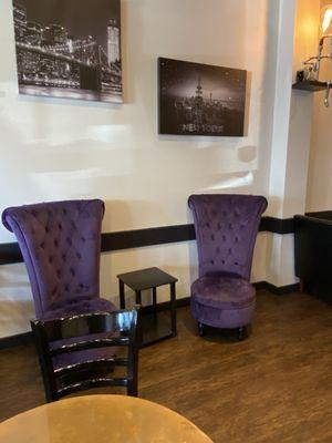 Really cute purple chairs (2 sets)