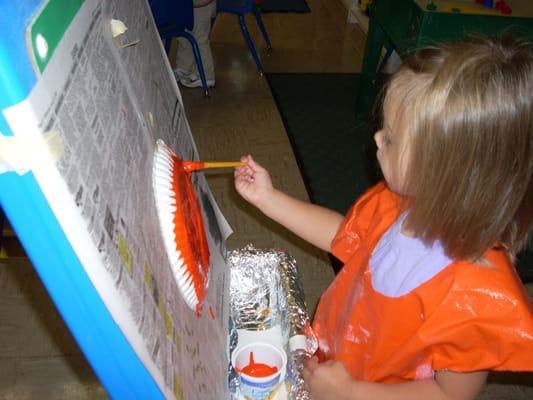 Painting helps us use our creative skills.