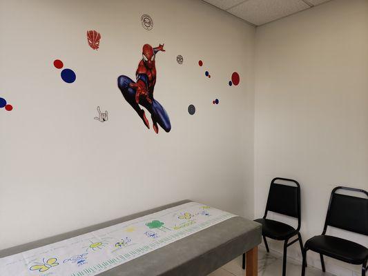 Spiderman exam room