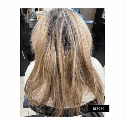 Before & After "Ice Blonde Balayage" By Maricela (2 Photos)