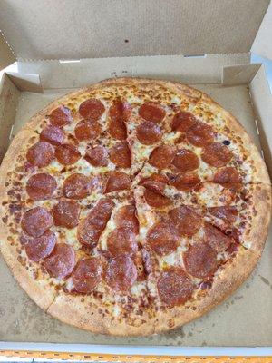 Pepperoni pizza for $3.14 plus tax - for Pi Day 2023 from T-Mobile Tuesdays! Thank you!