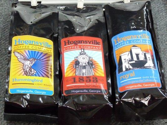 Locally roasted coffee by the pound. Sorry, we no longer offer brewed coffee. Try Station House Coffee at the Hogansville Train Depot.