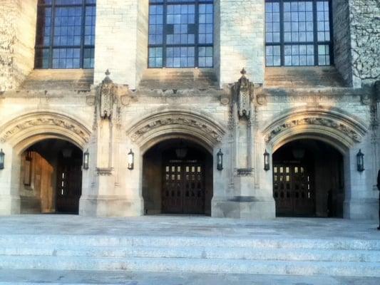 Entrance to Deering Library one of the libraries