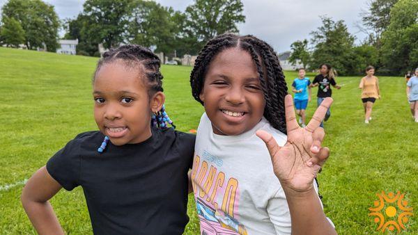 Friends forever! Center School Walk-a-Thon is a great day for everyone.