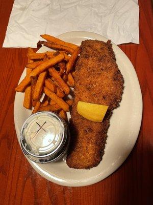 Breaded cod. My bf ate the whole thing!