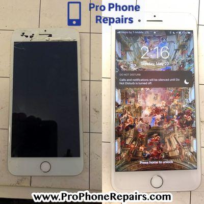 iPhone 8 Plus screen repair by Pro Phone Repairs of Albuquerque