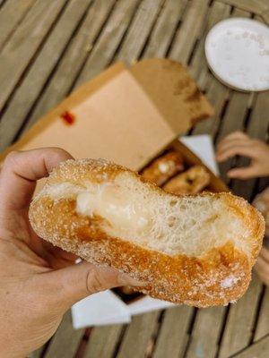 Custard filled malasadas