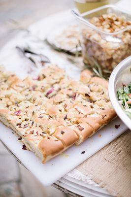 Focaccia with onions