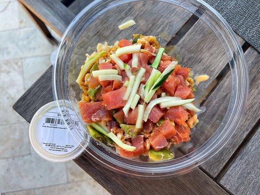 Brown Rice Spicy Tuna Bowl with Wasabi