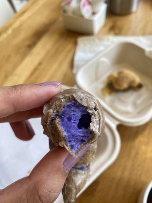 Ube mochi donut