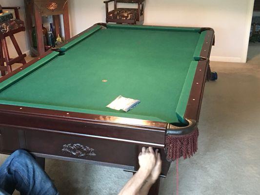 We move pool tables !