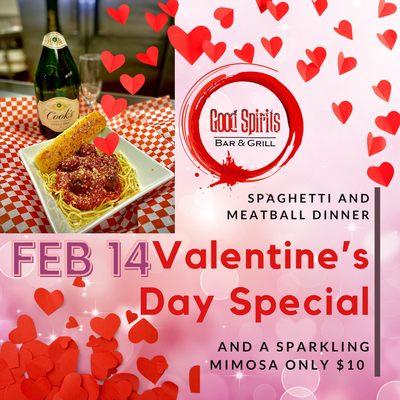 Lady and the Tramp Valentine's Spaghetti and meatball special!