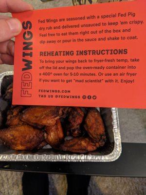 Wings with instructions