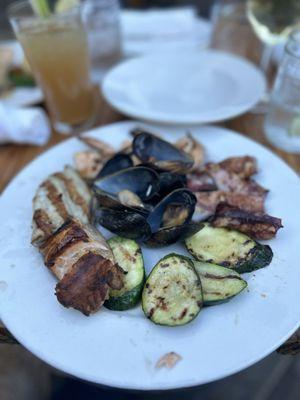 Grilled seafood