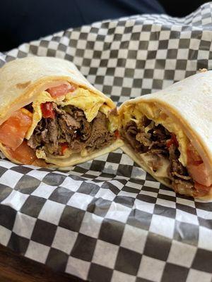 Breakfast Steak Wrap is amazing!