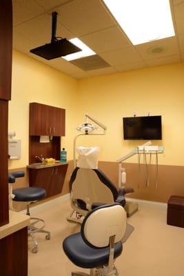 Each room has a TV on the ceiling so you can enjoy your favorite show/movie on Netflix during your dental work