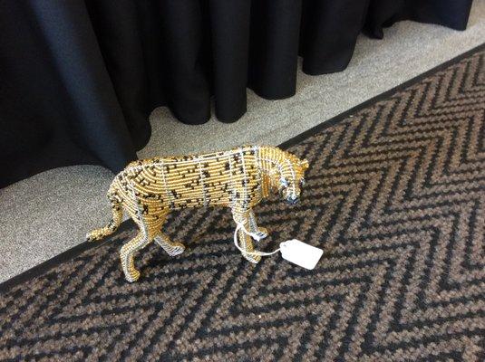 Beaded Cheetah of South Africa by Streetwires