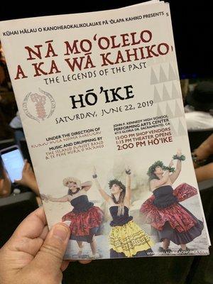 06.22.19 Na Mo'olelo A Ka Wa Kahiko (The Legends of the Past) 'Hō'ike' at John F Kennedy High School Performing Arts Center