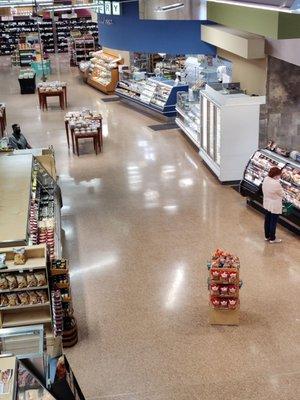 Store view from indoor balcony