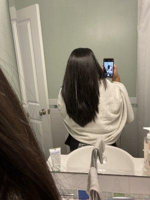 The back of my hair several days later after washing.