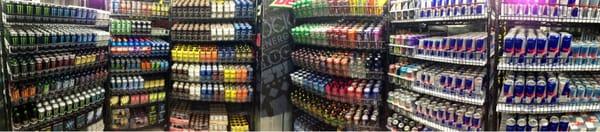 Energy drink Zone. Are you kidding me?   Most energy I've ever seen in a gas station. World record?