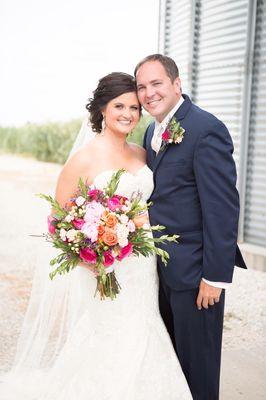 Top to bottom altered wedding gown.