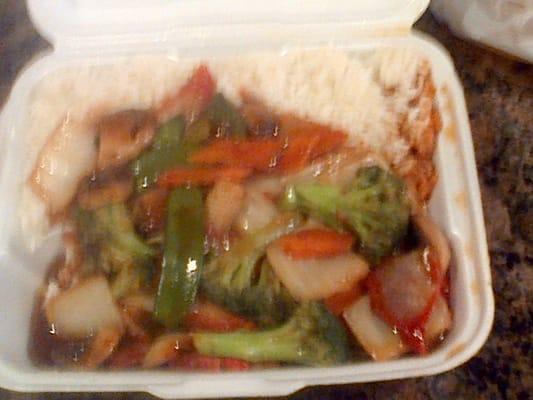 Roasted Pork with Mixed Veggies and White Rice