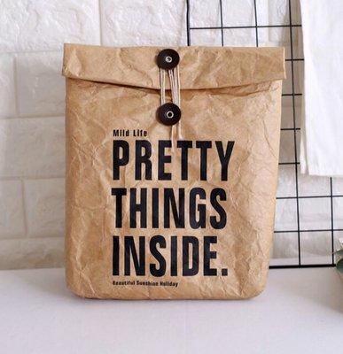 Washable Tear-Proof Kraft Paper Lunch Bag