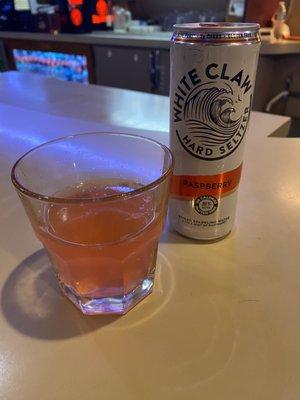 Pink taco shot and raspberry white claw