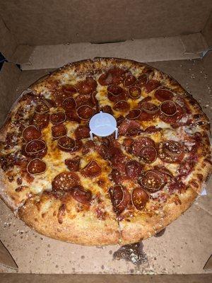 Hot Honey Magnifico Pepperoni Pizza.