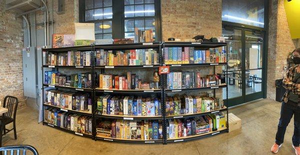 250+ game selection at Roll Play Cafe