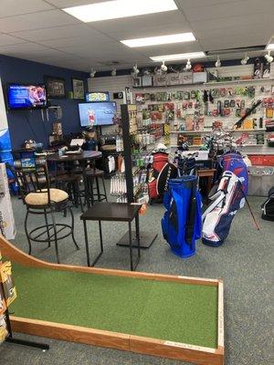 The golf pro shop