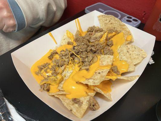 BBQ Nachos with Pulled Pork - As it was served, no modifications were made.