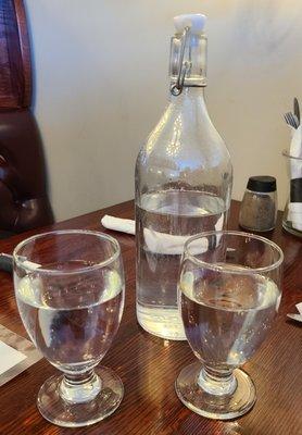 Plenty of water available throughout our meal.  Nice!