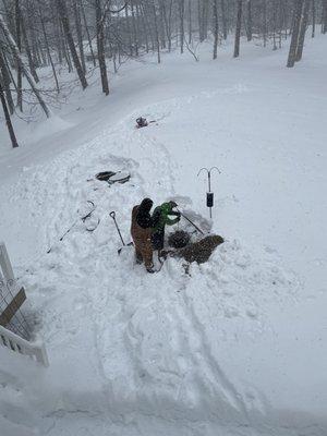 Inspecting the septic tank against all odds and weather conditions