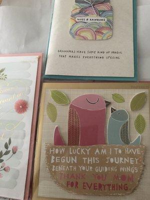 Great selection of Mother's Day cards.