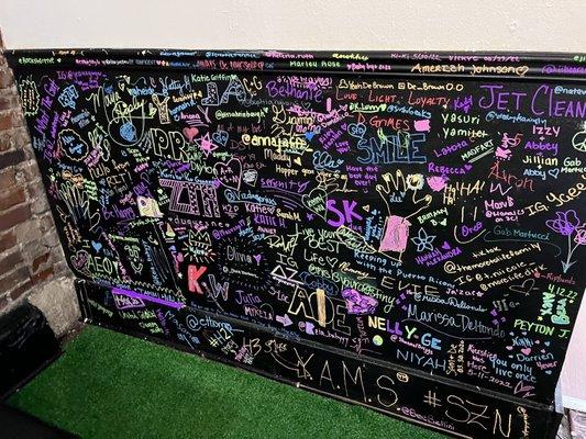 Chalk wall - sign your name