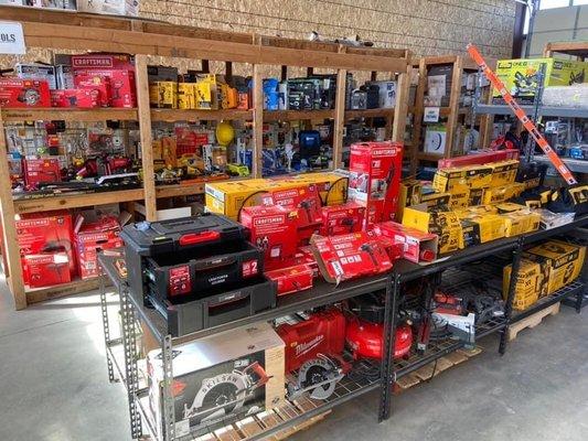 Craftsman, Dewalt, Ryobi, Kobalt and Milwaukee