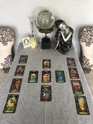 Tarot card layout