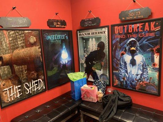 Different escape room options