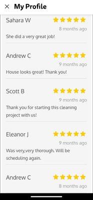 REVIEWS OF MY WORK FROM MY CLIENTS