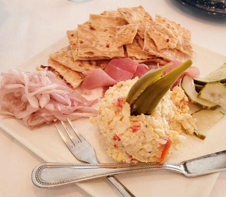 DIVINE pimento cheese platter