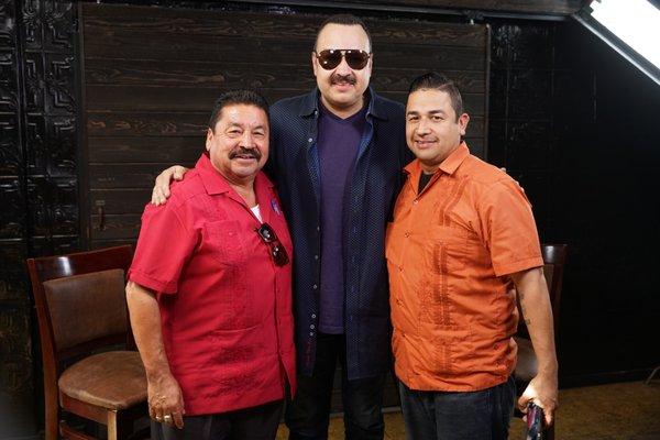 los miembros de Volcan y Pepe Aguilar en el dia de prensa para el evento que se llevo acabo en Las Vegas 2016 en el Casino Tropicana.