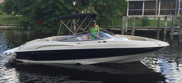 Kick back and relax while cruising the local waters of The Cape on our 26' Regal. The "Fast Trac" hull provides a smooth ride for up to ten.