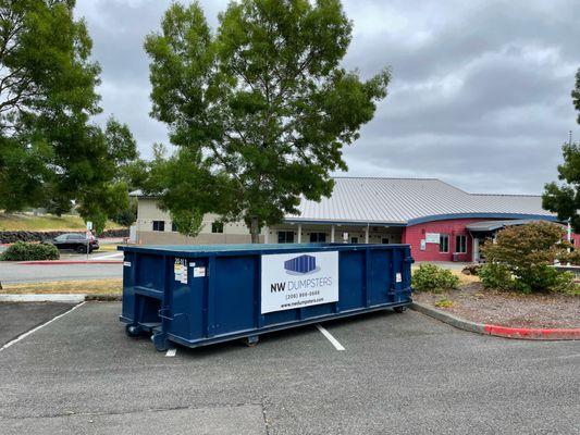 20 yard dumpsters at commercial project for Renton school.