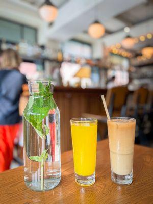 Orange Juice, Coffee from Israeli Breakfast