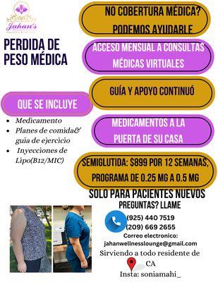 Spanish Weight Loss Flyer.